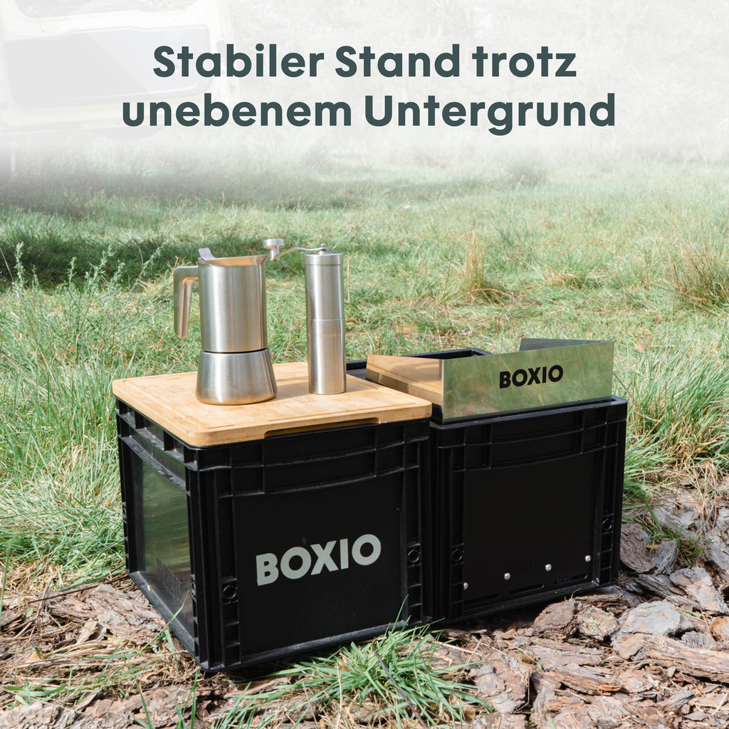 Tragbarer Camping Gaskocher für Vanlife & Outdoor Küche | BOXIO COOK